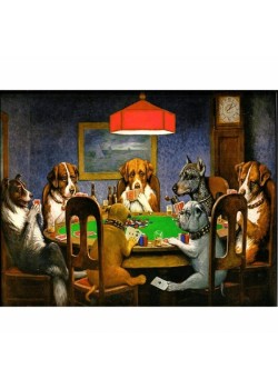 Canvas Dog Poker Sayılarla Boyama Seti Rulo