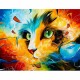 Canvas Kedi Portre 2 Sayılarla Boyama Seti Kasnaklı