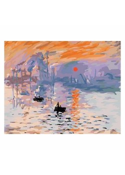 Canvas Monet Gün Doğumu Sayılarla Boyama Seti Rulo