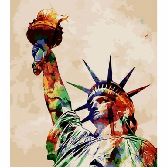 Canvas Özgürlük Anıtı Sayılarla Boyama Seti Kasnaklı