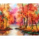 Canvas Sonbaharın Rengi Sayılarla Boyama Seti  Kasnaklı
