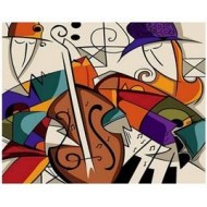 Canvas Picasso Müzik Sayılarla Boyama Seti Kasnaklı