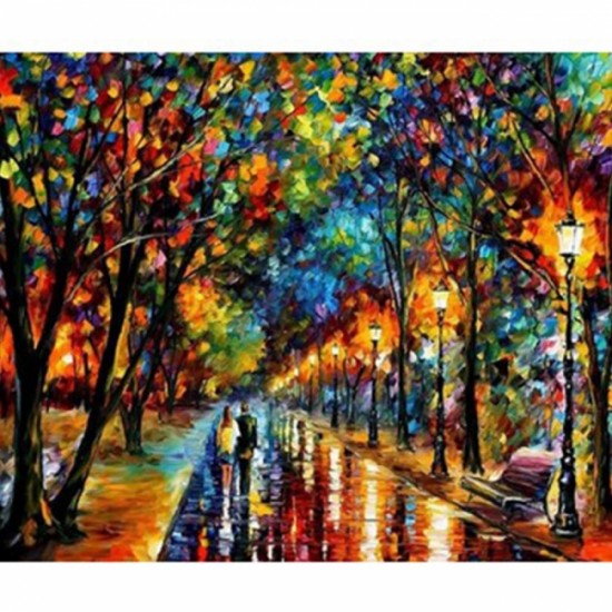 Canvas Renkli Yağmur Sayılarla Boyama Seti Rulo