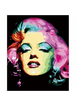 Canvas Marilyn Monroe Renkli Sayılarla Boyama Seti Rulo