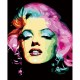 Canvas Marilyn Monroe Renkli Sayılarla Boyama Seti Kasnaklı