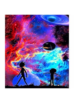 Canvas Rick ve Morty Sayılarla Boyama Seti Rulo