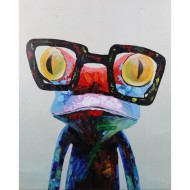 Canvas Froggy Sayılarla Boyama Seti Kasnaklı