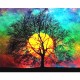 Canvas Dingin Ağaç Sayılarla Boyama Seti  Kasnaklı