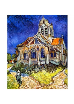 Canvas Van Gogh Auvers'deki Kilise Sayılarla Boyama Seti Rulo