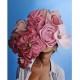 Canvas Çiçek Kadın 34 Sayılarla Boyama Seti Kasnaklı