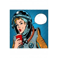 Canvas Popart Astronot Sayılarla Boyama Seti  Kasnaklı