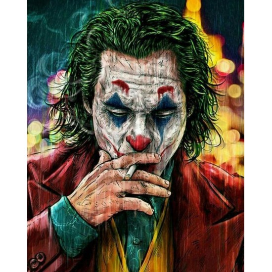 Canvas Yeşil Saçlı Joker Sayılarla Boyama SetiRulo
