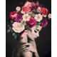 Canvas Kadının Çiçek Duruşu 4 Sayılarla Boyama SetiRulo