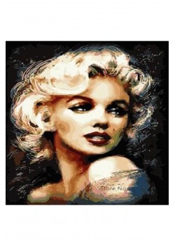 Canvas Marilyn Monroe Sayılarla Boyama Seti  Rulo