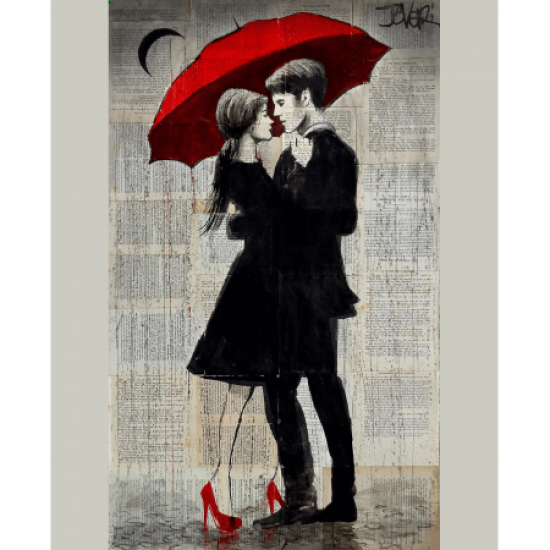 Canvas Romantik Şemsiye Anısı 3 Sayılarla Boyama Seti Rulo